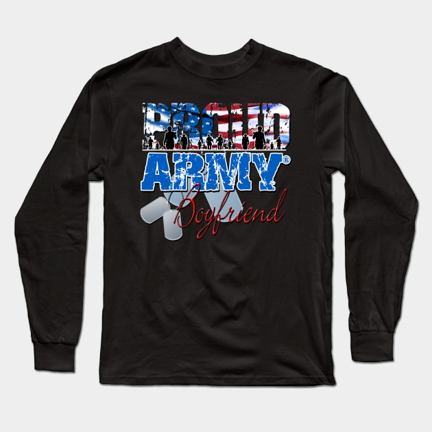 Proud Army Boyfriend Long Sleeve T-Shirt by Just Another Shirt